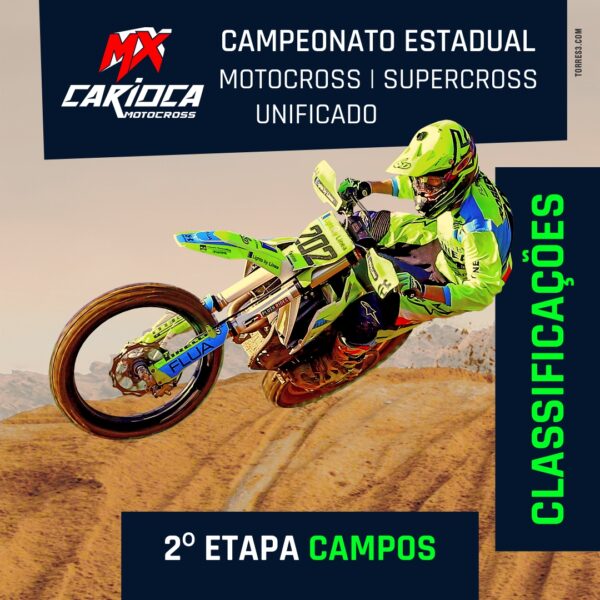 Banner classificação motocross 2a etapa campos 2023